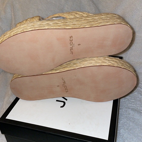 NWT J/SLIDES QUIVER Natural Raffia Sandal - Picture 14 of 15